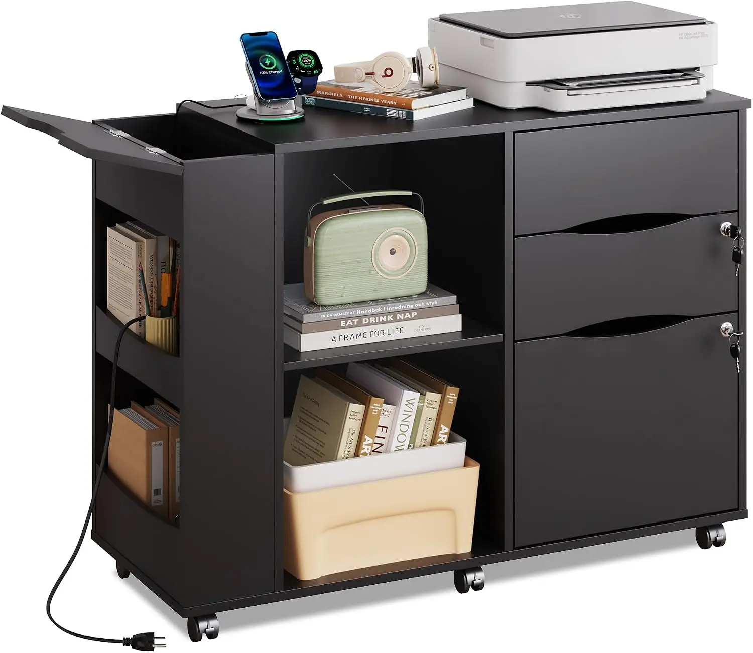 File Cabinet Lateral - Szafka na dokumenty z zamkiem, stojak