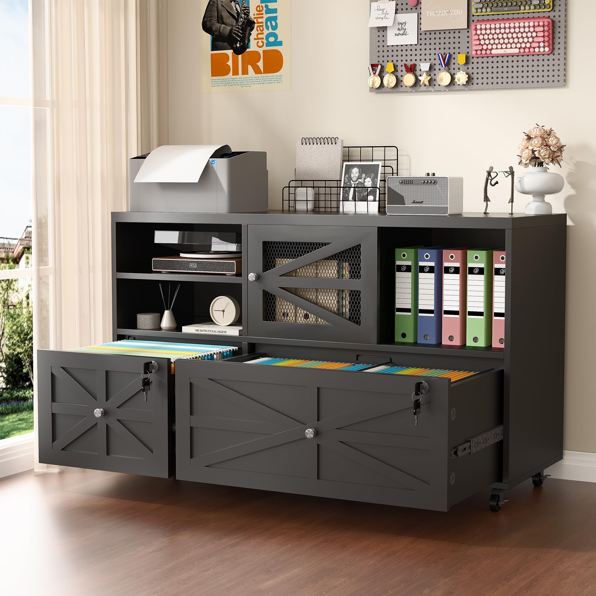 File Cabinet Lateral - Szafka na dokumenty w stylu rustykalnym