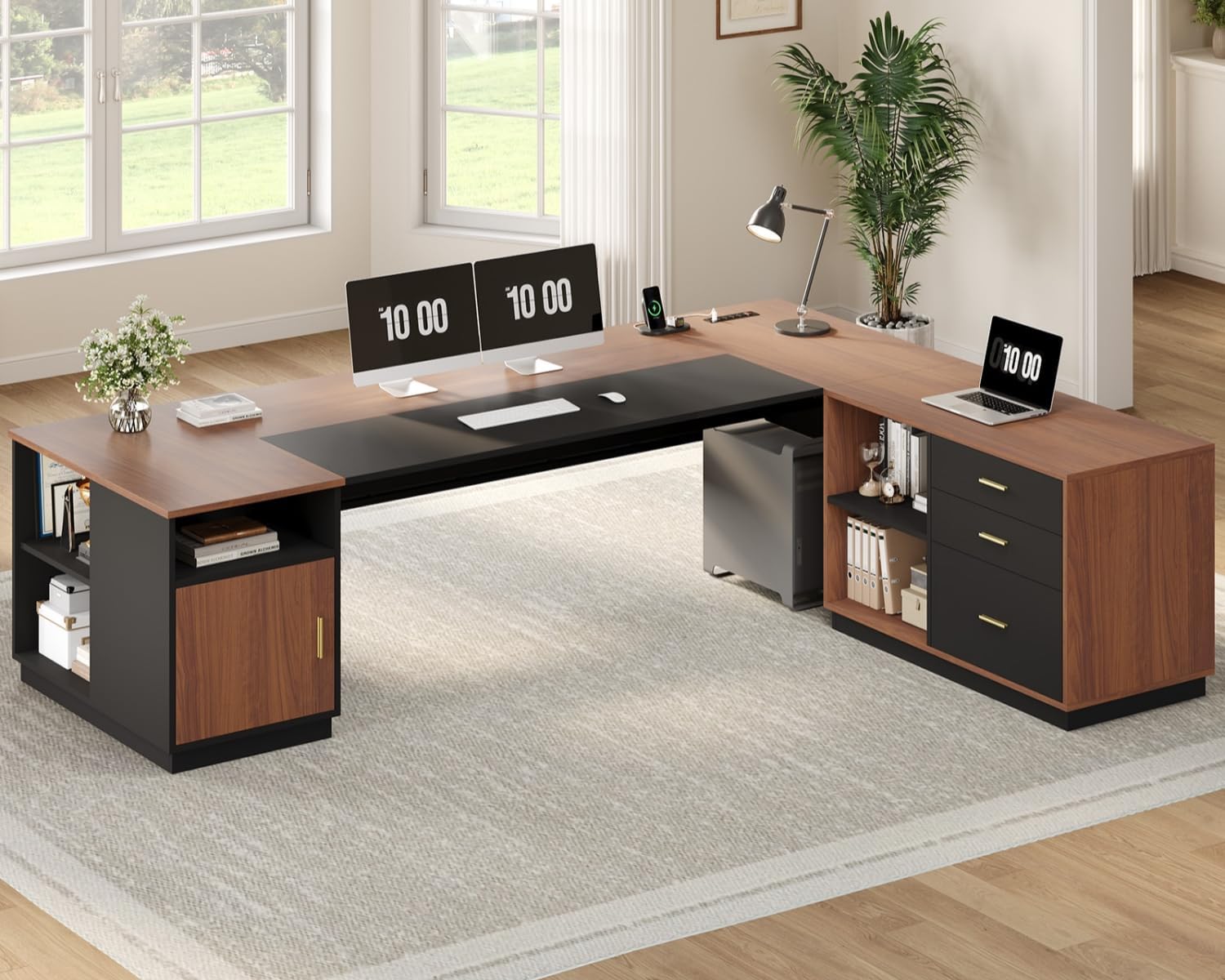 File Cabinet Lateral - Biurko w kształcie litery L o