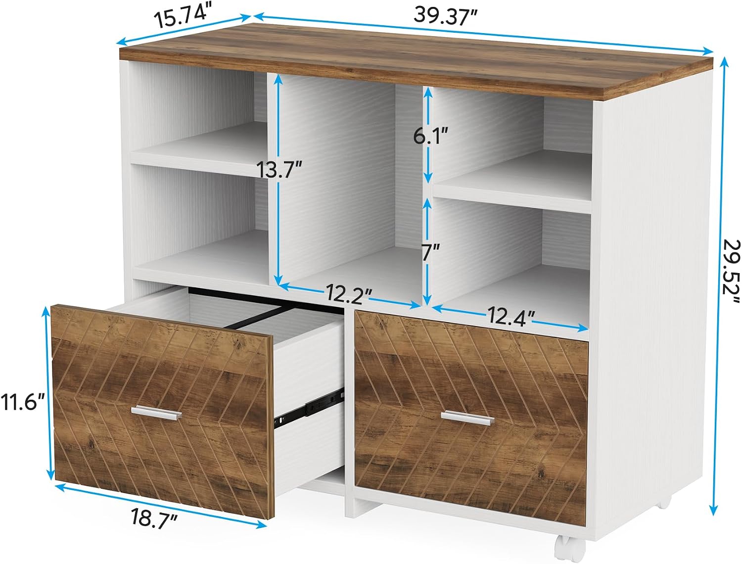 Drewniana szafka na dokumenty  – File Cabinet Lateral recenzja i cena