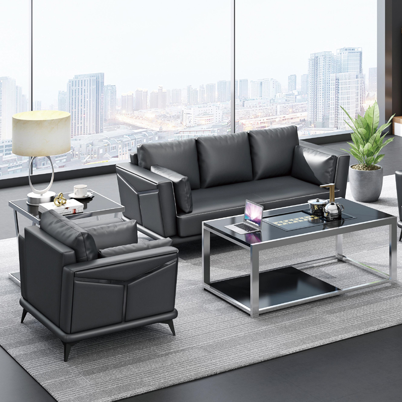 #   Zestaw mebli: czarna skórz – Office Furniture Group recenzja i cena