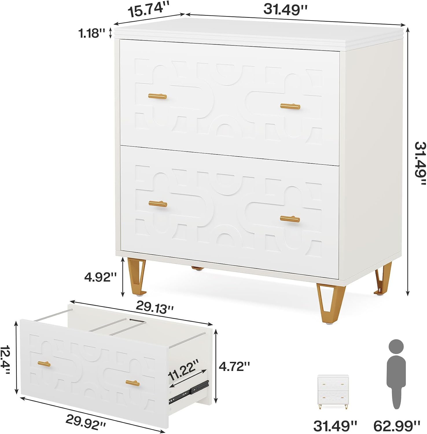 Szafka na dokumenty z 2 szufla – File Cabinet Lateral recenzja i cena