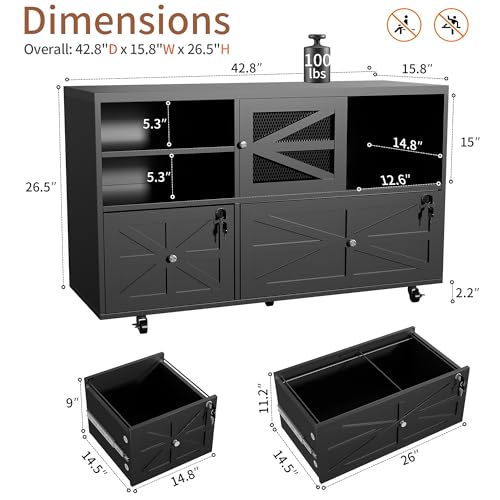 Szafka na dokumenty w stylu ru – File Cabinet Lateral recenzja i cena