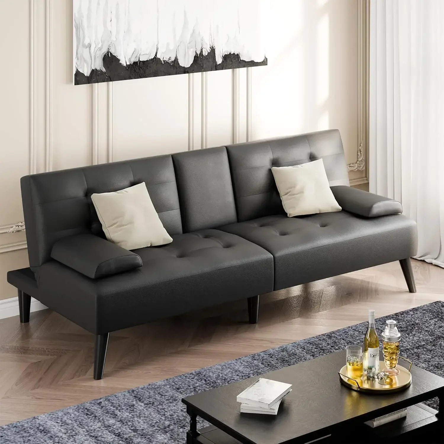 Sofa futon, skórzana rozkładan – Office Furniture Removal recenzja i cena