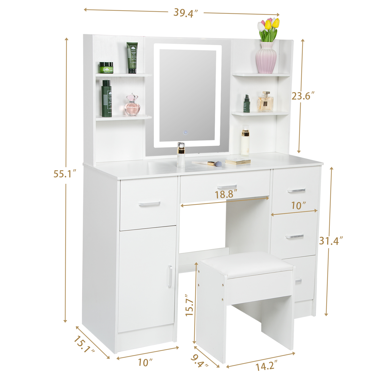 Zestaw toaletki z oświetleniem – Office Furniture Group recenzja i cena