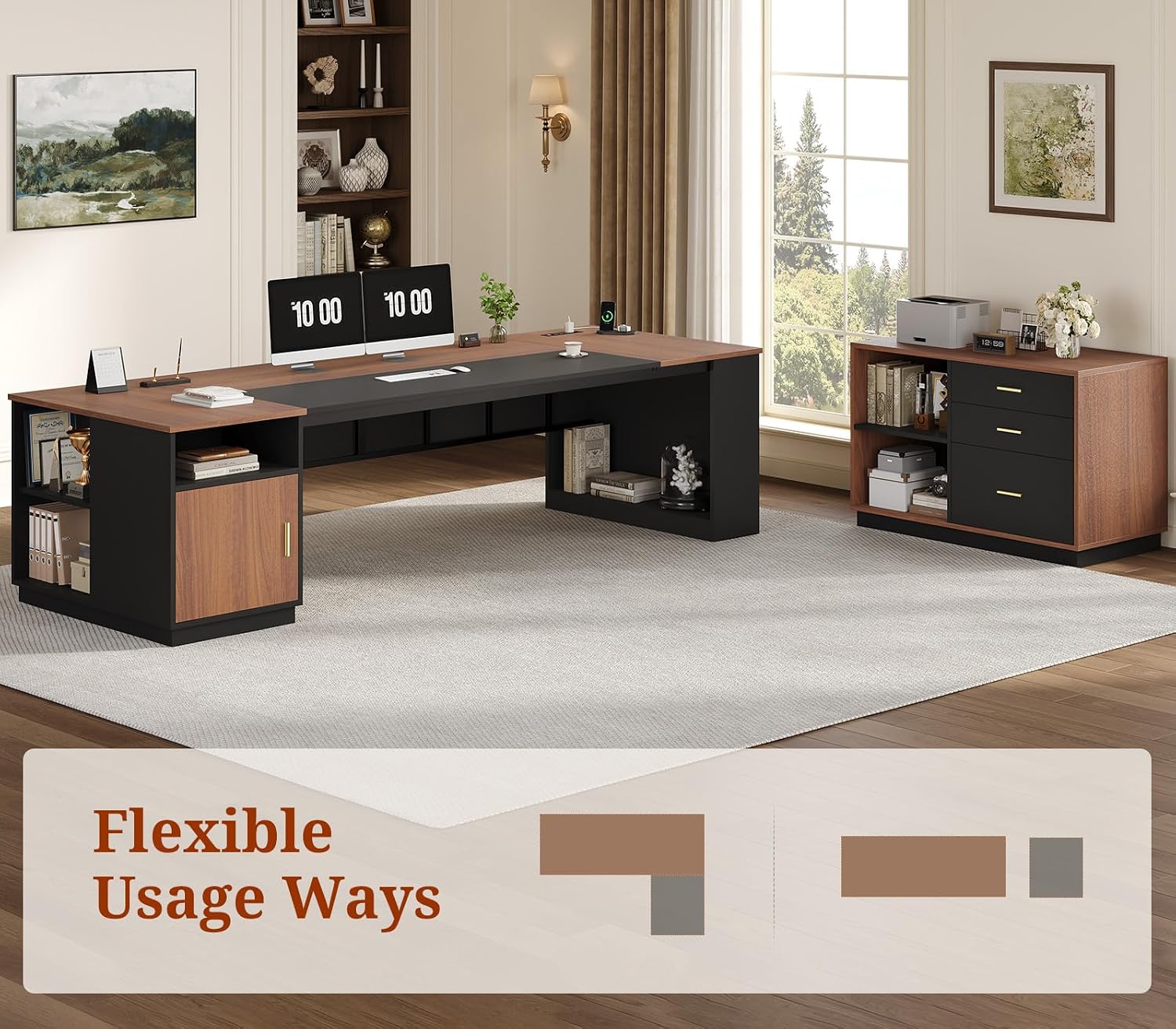Biurko w kształcie litery L o  – File Cabinet Lateral recenzja i cena
